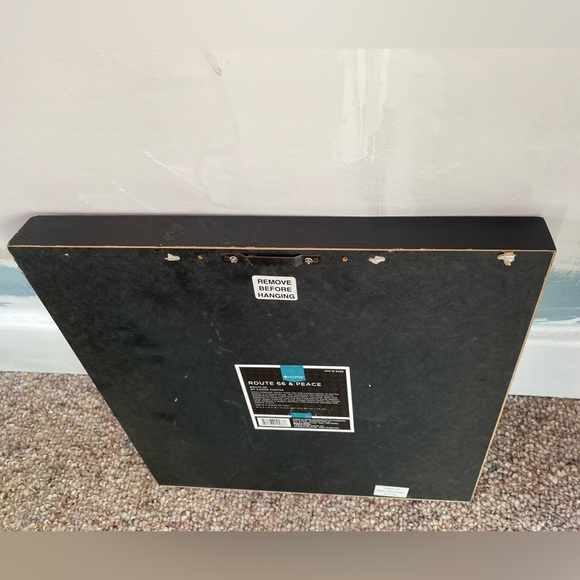 Route 66 3D Wood Metal Plastic Wall Art Framed Mini Licence plates 15"x15"x2" - Picture 8 of 10